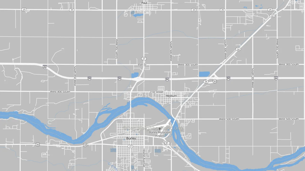 Transit Grade map of Heyburn, ID