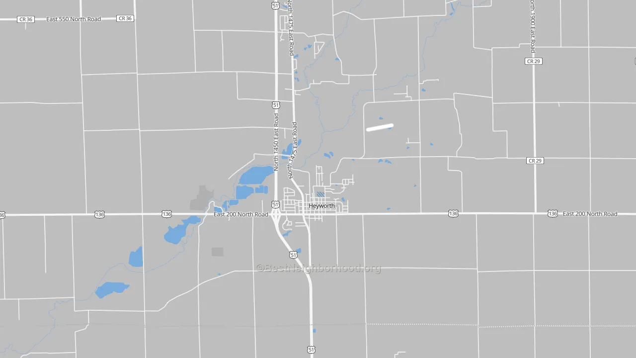 Transit Grade map of Heyworth, IL
