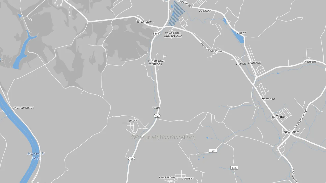 Transit Grade map of Hibbs, PA