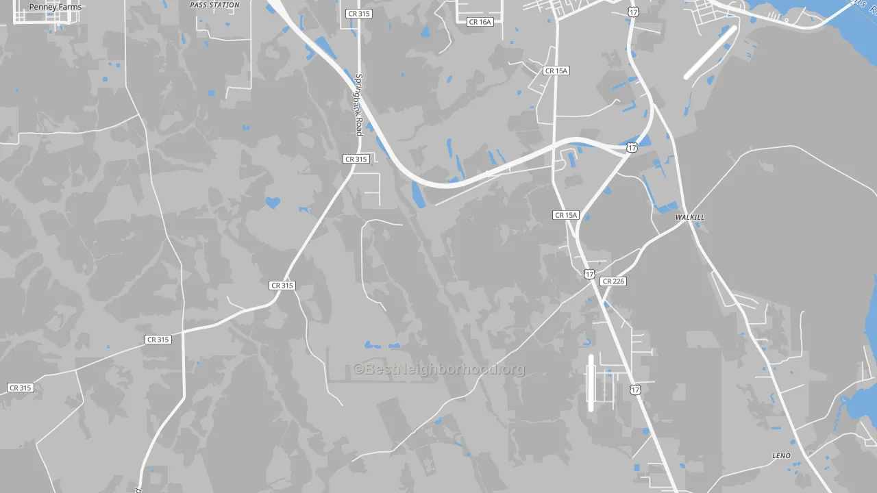 Transit Grade map of Hibernia, FL