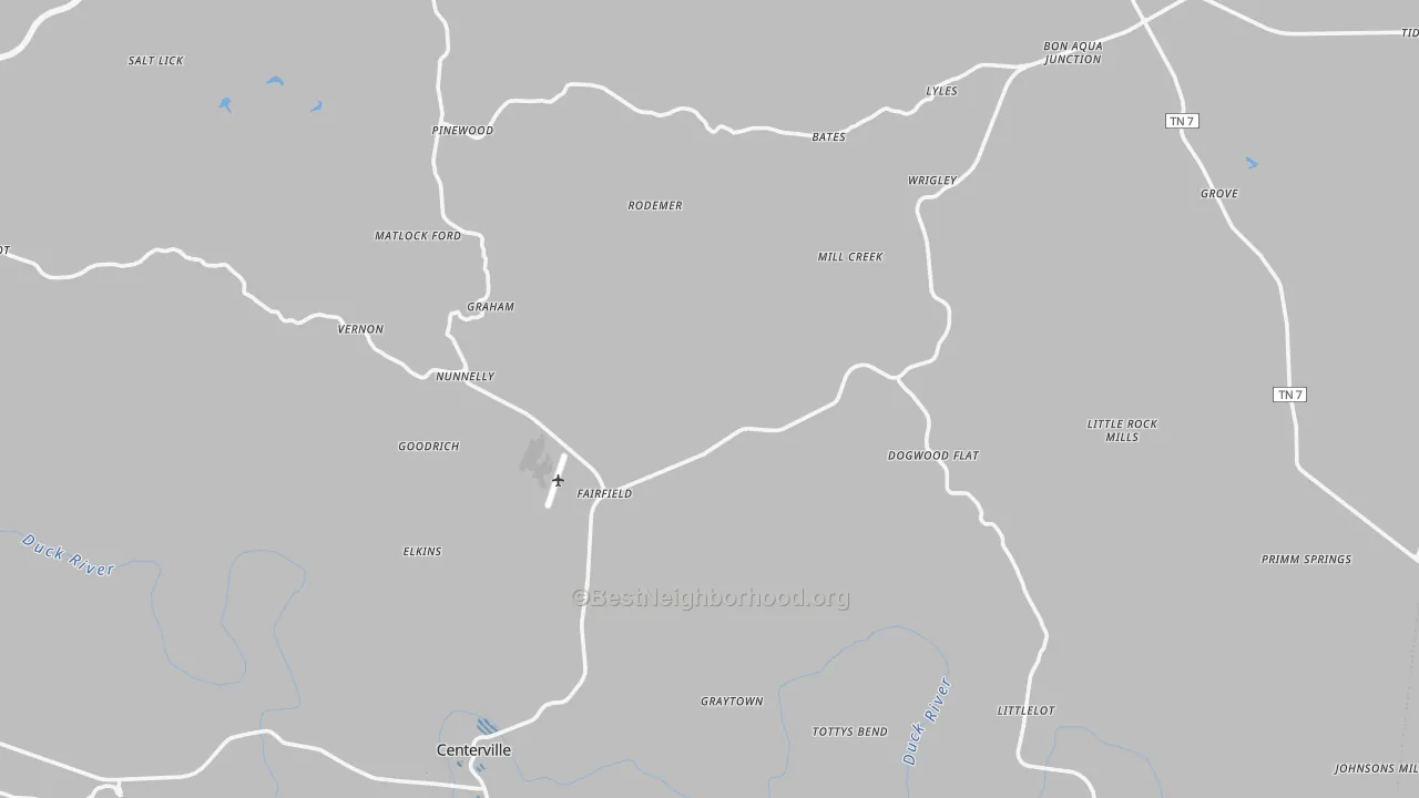 Transit Grade map of Hickman County, TN