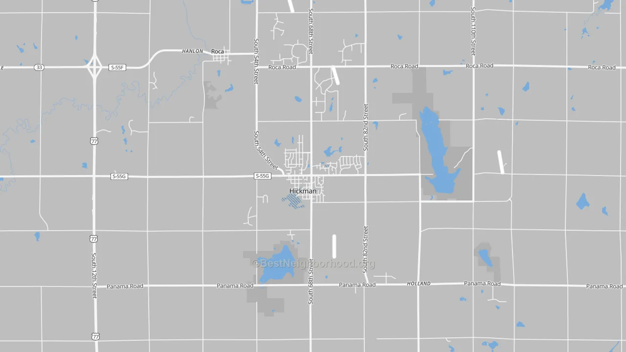 Transit Grade map of Hickman, NE