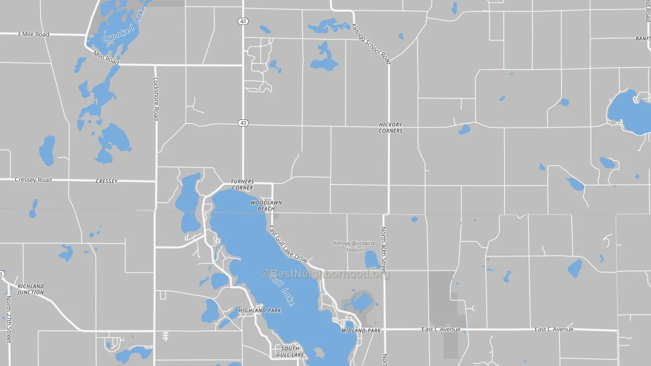 Transit Grade map of Hickory Corners, MI