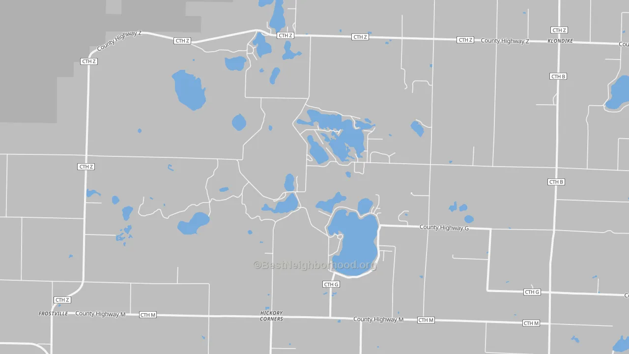 Transit Grade map of Hickory Corners, WI