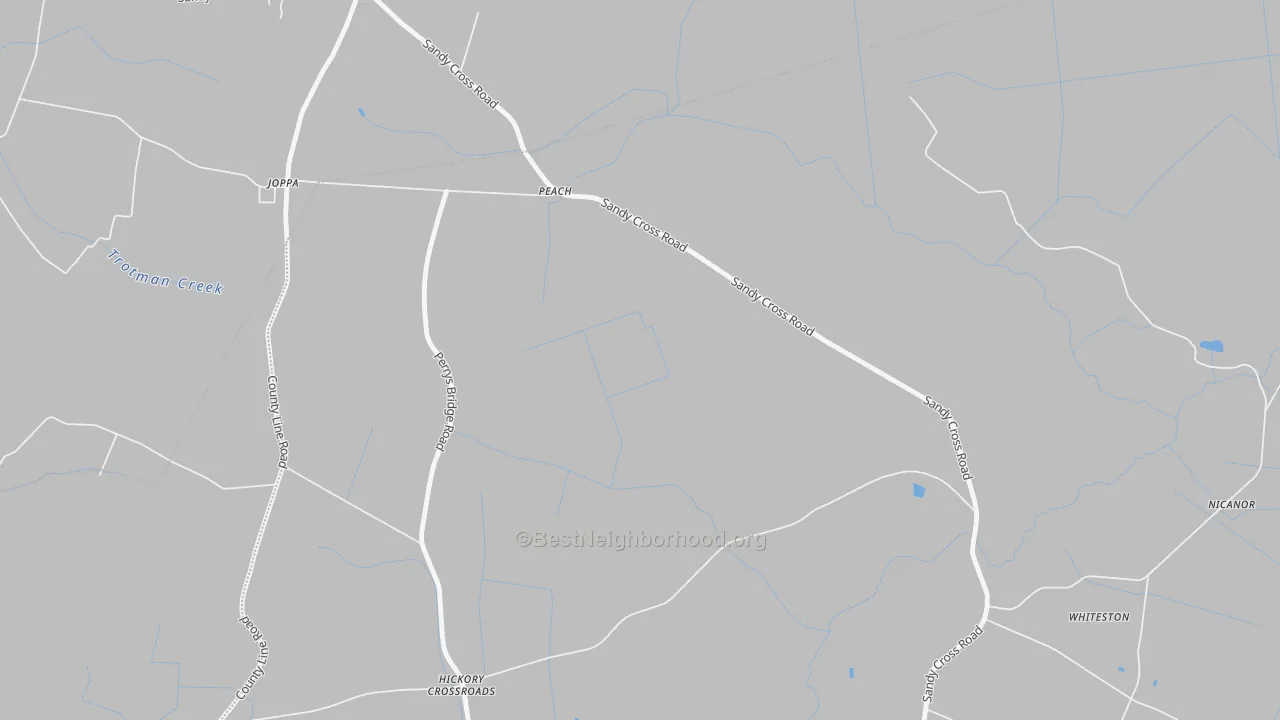 Transit Grade map of Hickory Crossroads, NC