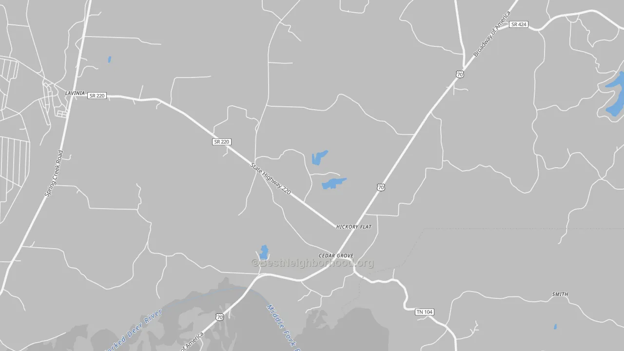 Transit Grade map of Hickory Flat, TN