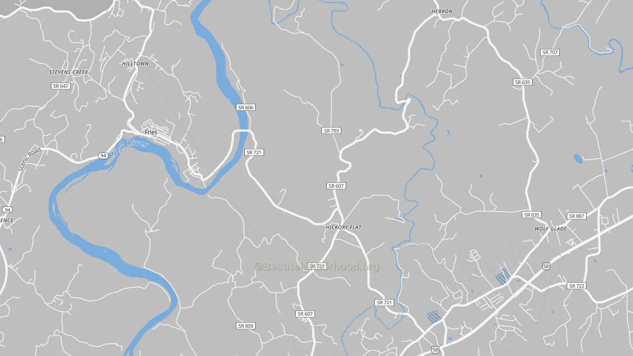 Transit Grade map of Hickory Flat, VA
