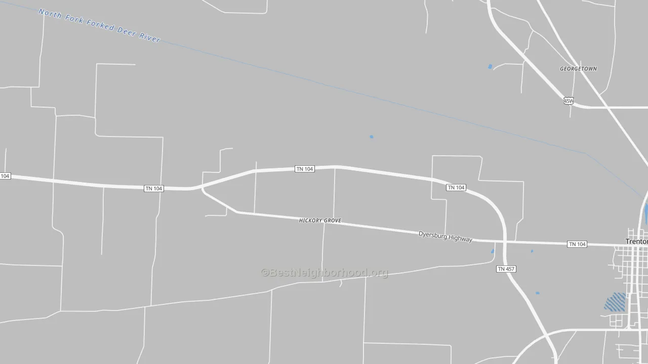 Transit Grade map of Hickory Grove, TN