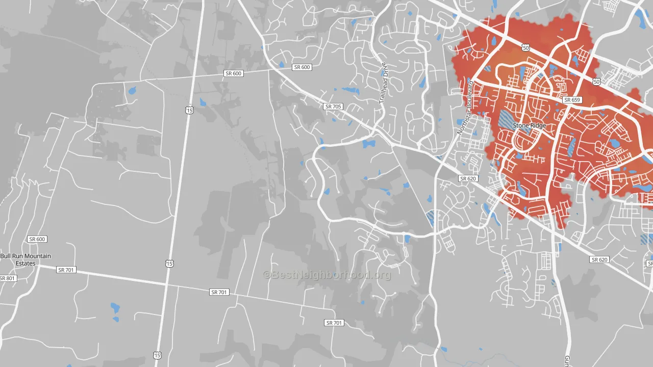 Transit Grade map of Hickory Grove, VA