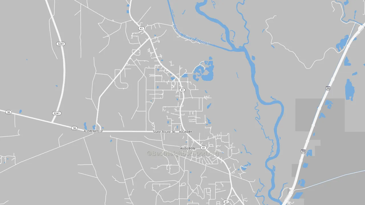 Transit Grade map of Hickory, LA