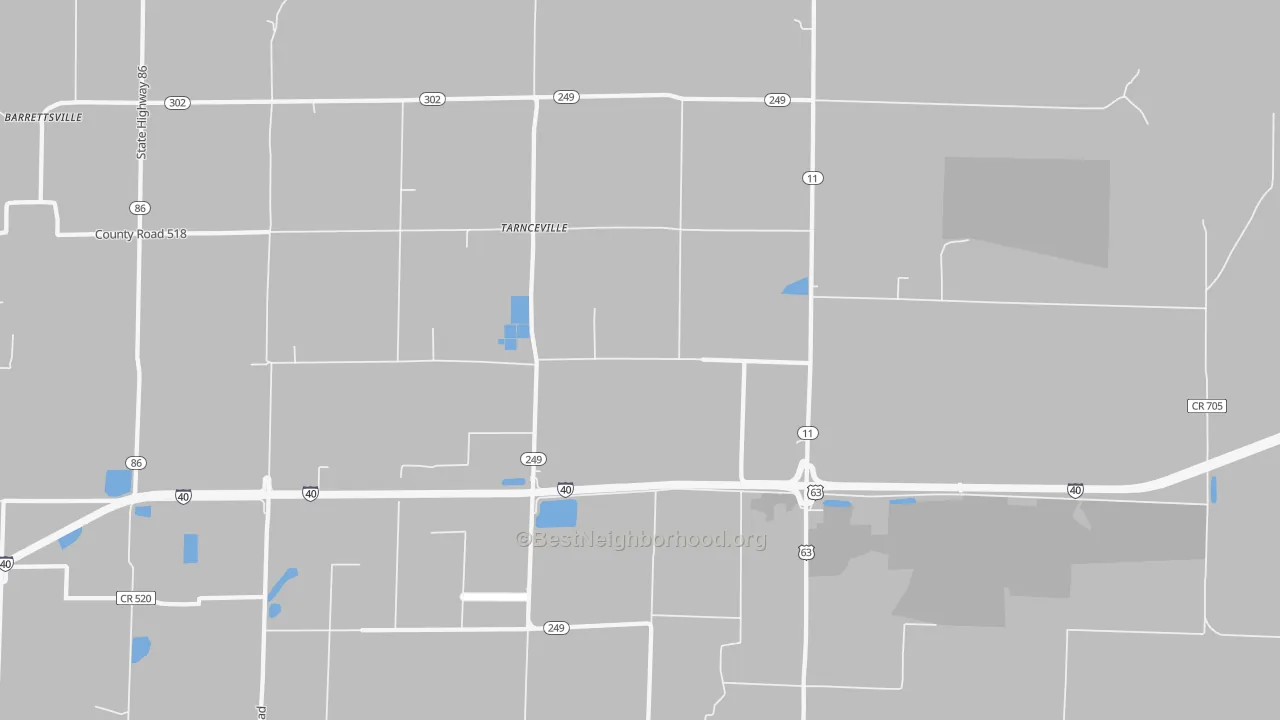 Transit Grade map of Hickory Plains, AR