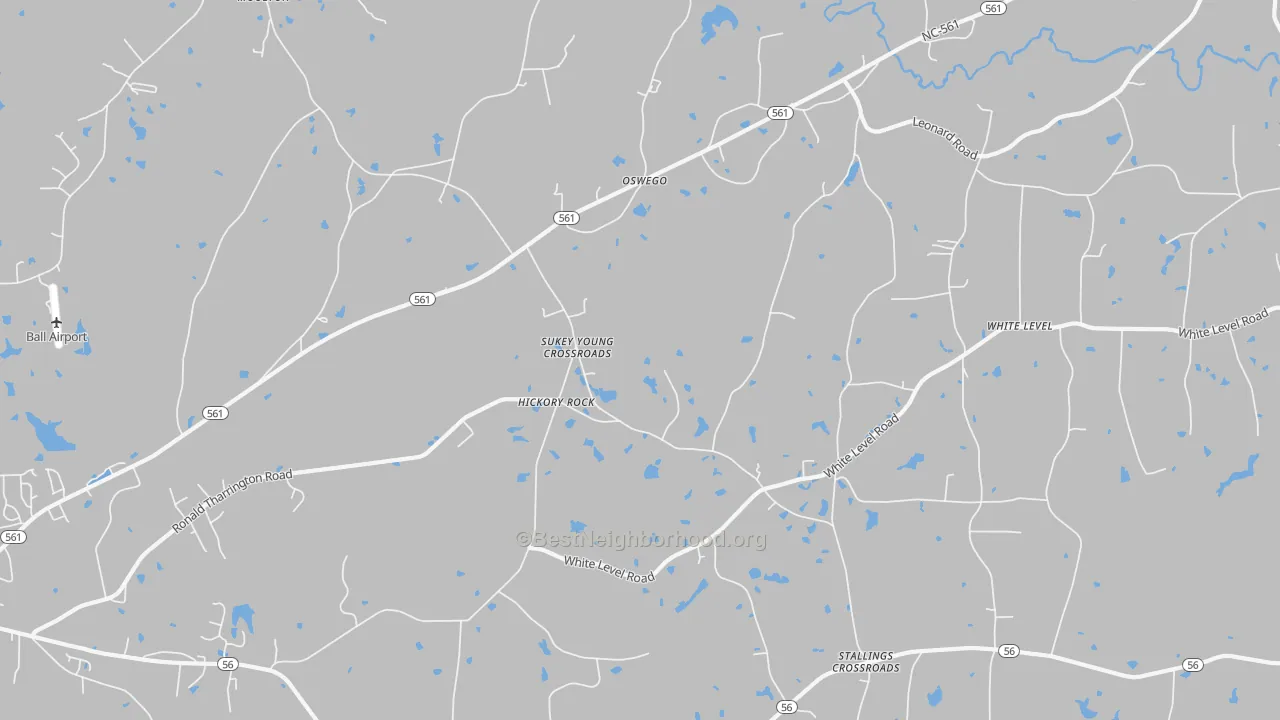 Transit Grade map of Hickory Rock, NC