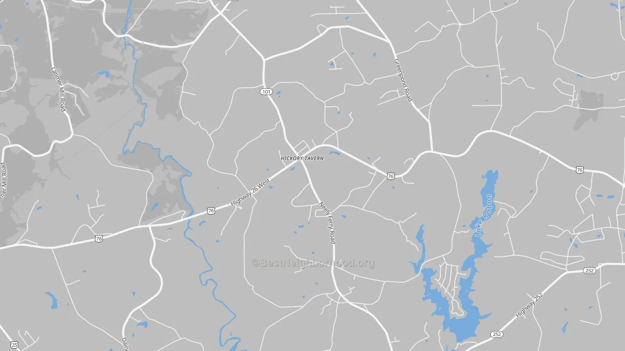 Transit Grade map of Hickory Tavern, SC