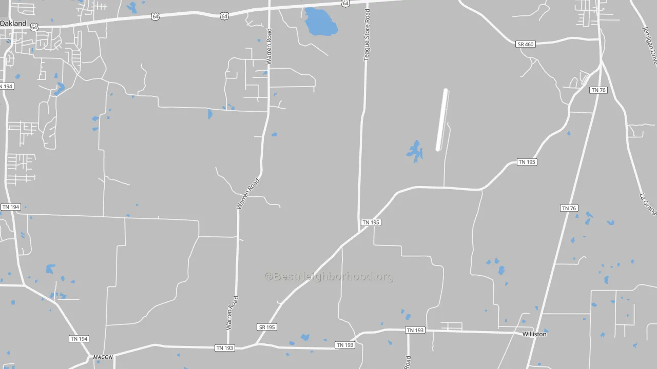 Transit Grade map of Hickory Withe, TN