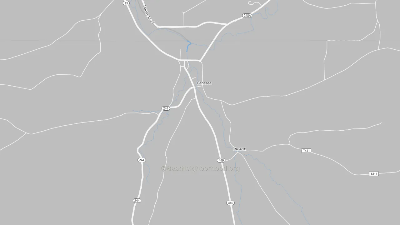 Transit Grade map of Hickox, PA