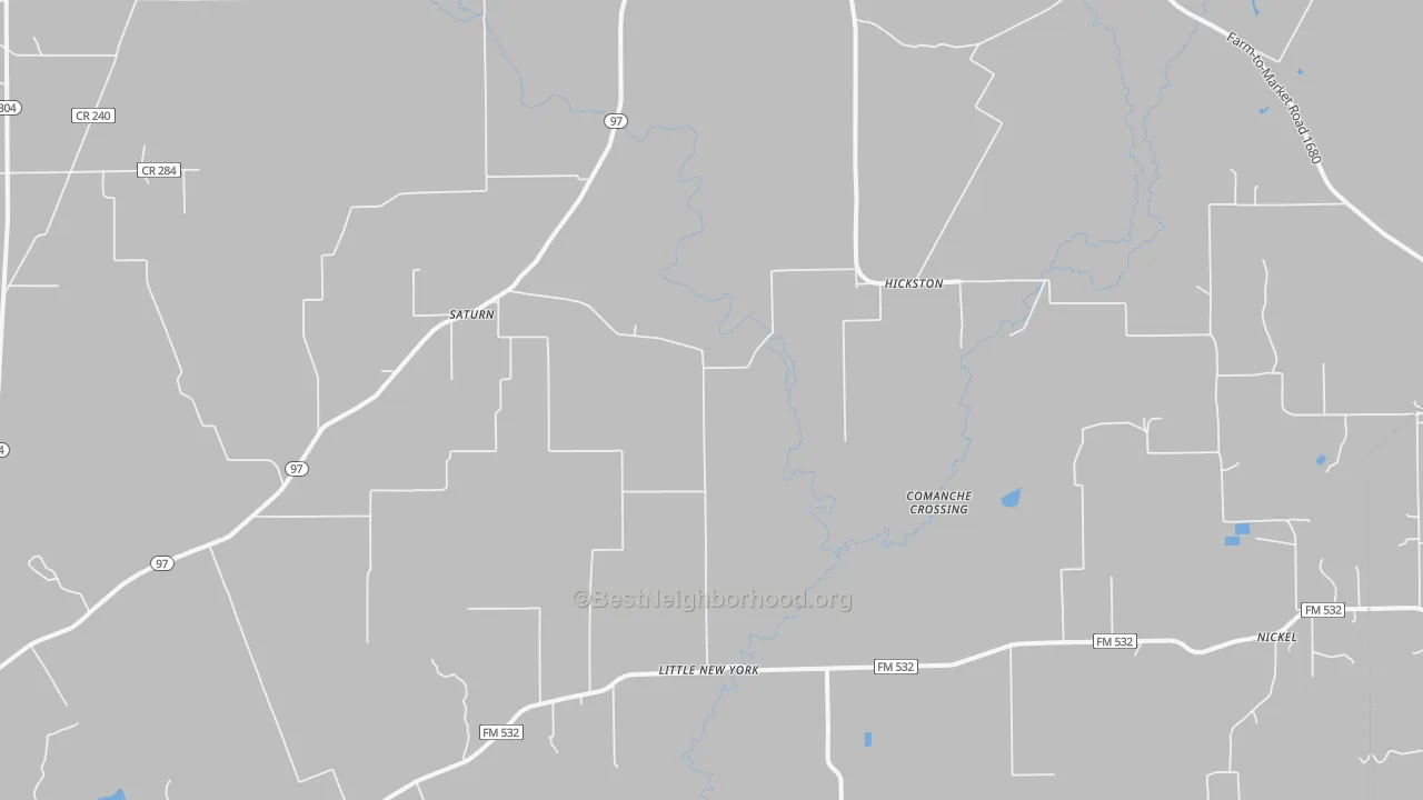 Transit Grade map of Hickston, TX