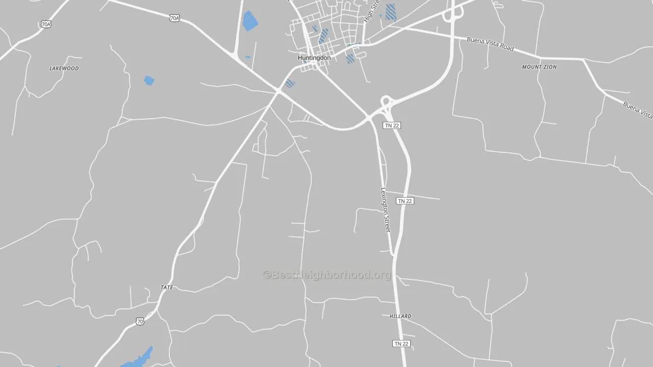 Transit Grade map of Hico, TN