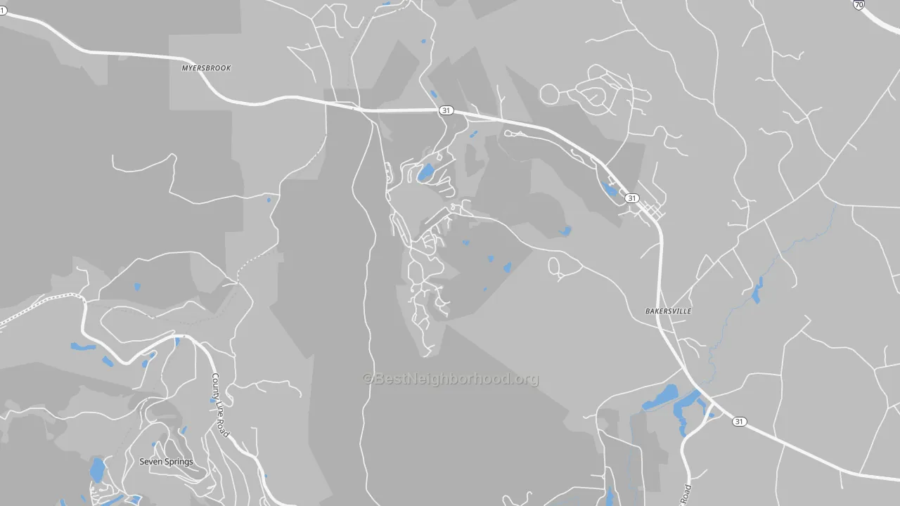 Transit Grade map of Hidden Valley, PA