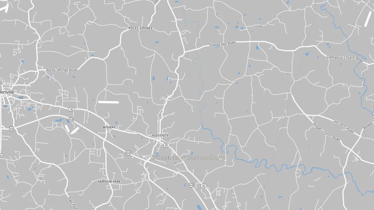 Transit Grade map of Hiddenite, NC