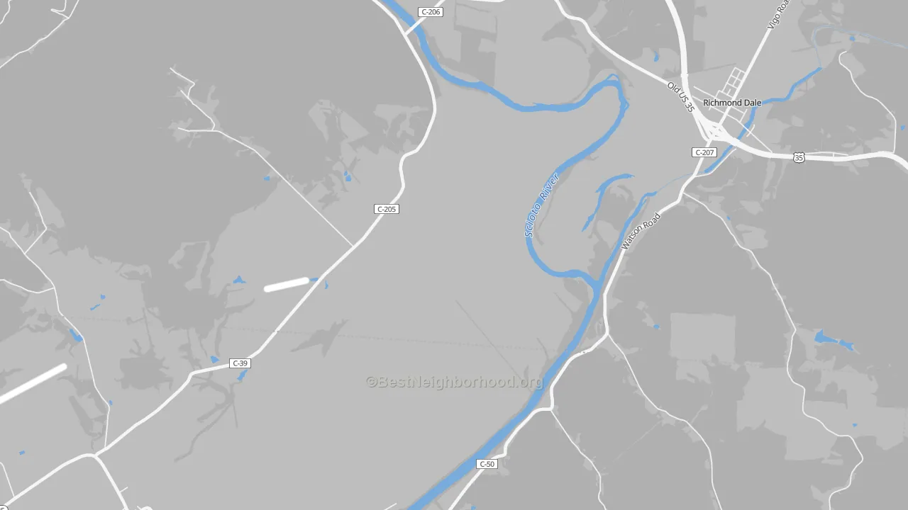 Transit Grade map of Higby, OH