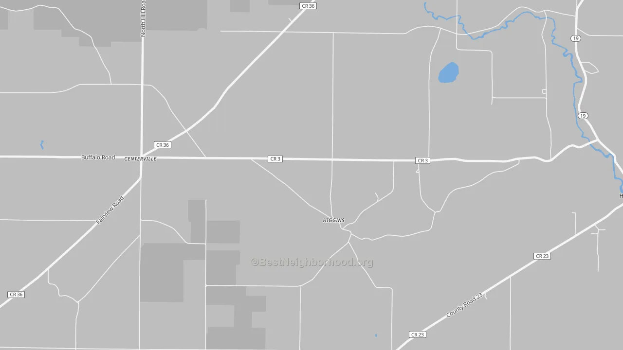 Transit Grade map of Higgins, NY