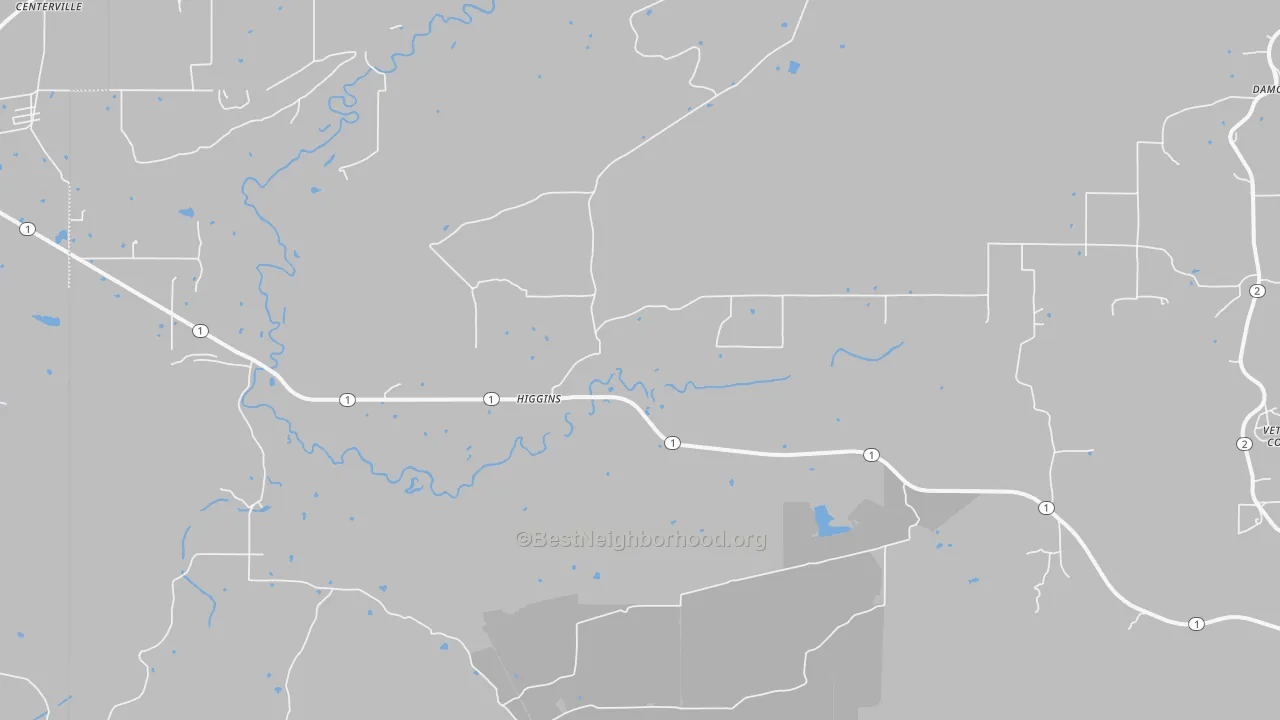 Transit Grade map of Higgins, OK