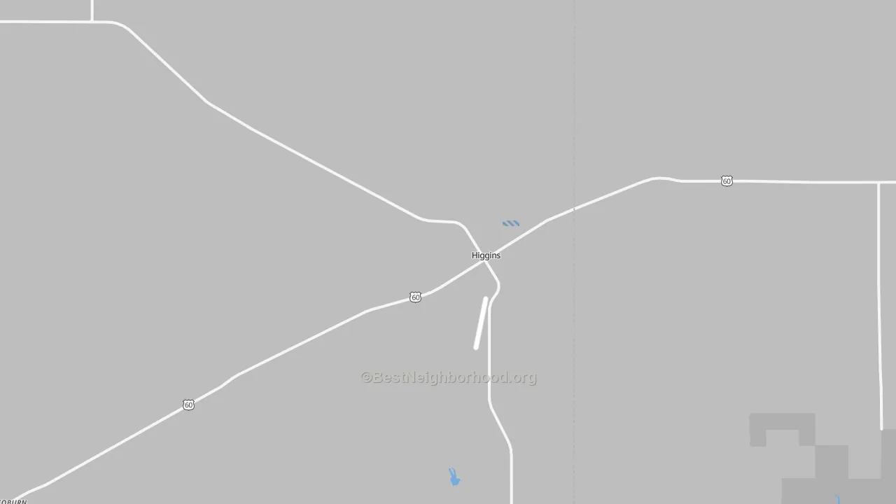 Transit Grade map of Higgins, TX