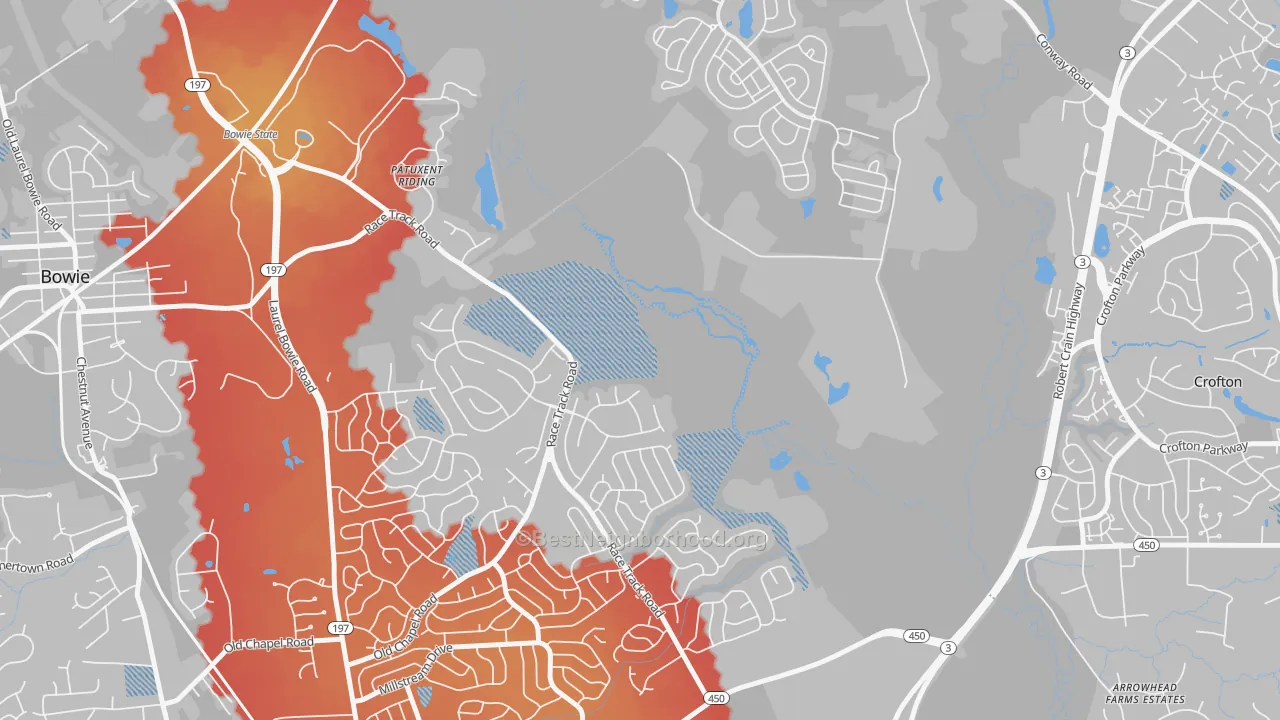 Transit Grade map of High Bridge Estates, MD