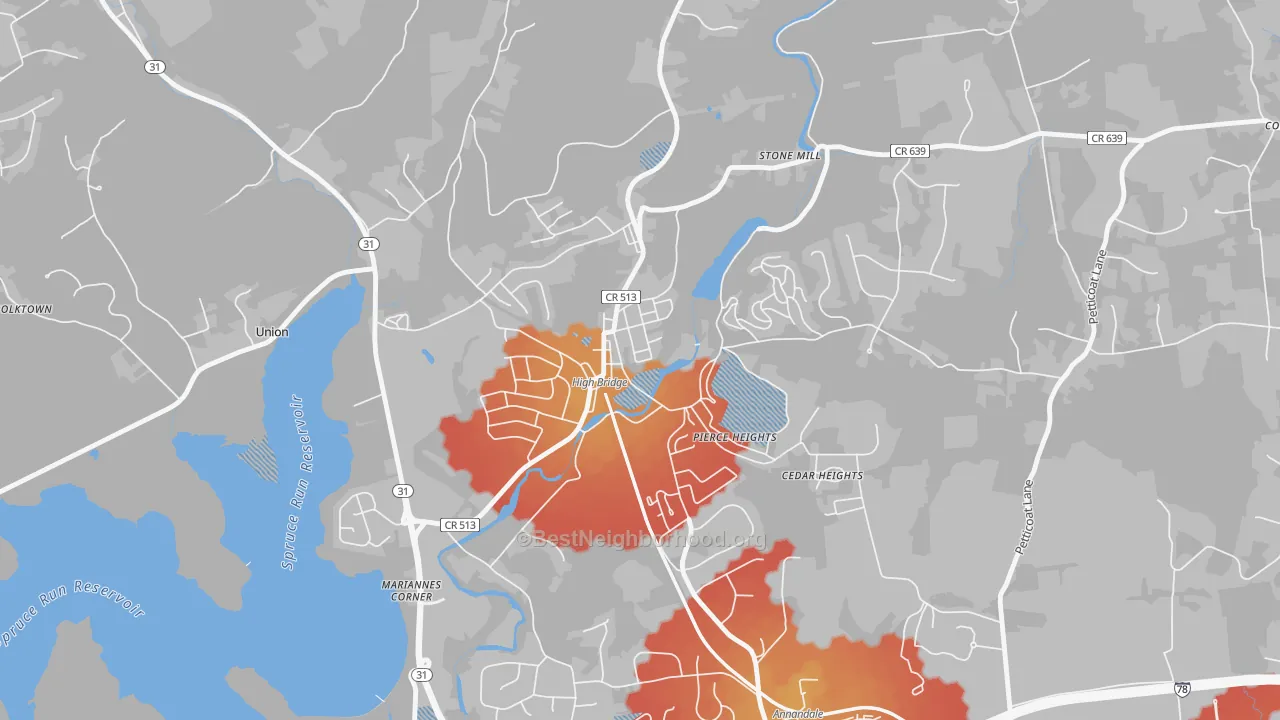 Transit Grade map of High Bridge, NJ