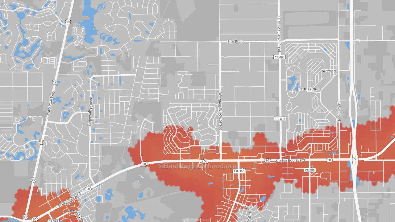 Transit Grade map of High Point, FL