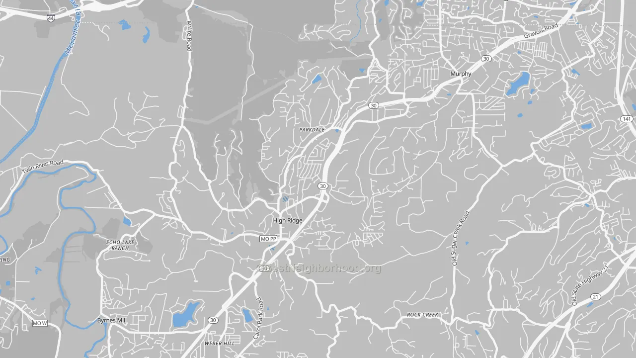 Transit Grade map of High Ridge, MO