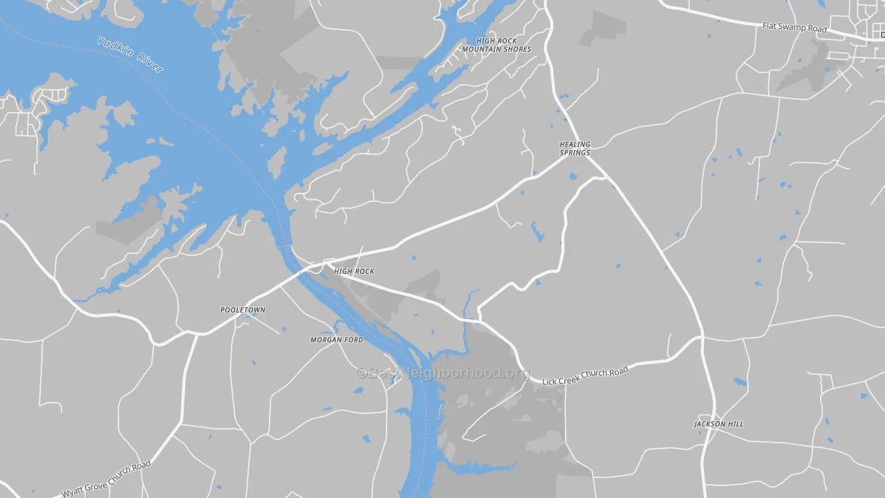 Transit Grade map of High Rock, NC