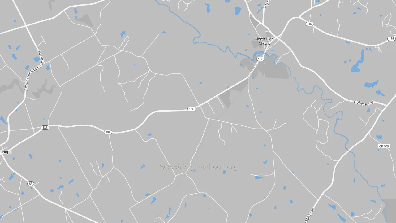 Transit Grade map of High Shoals, GA