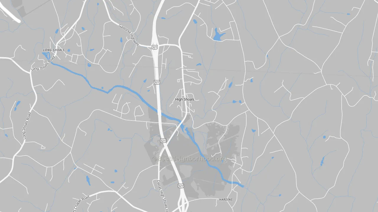 Transit Grade map of High Shoals, NC