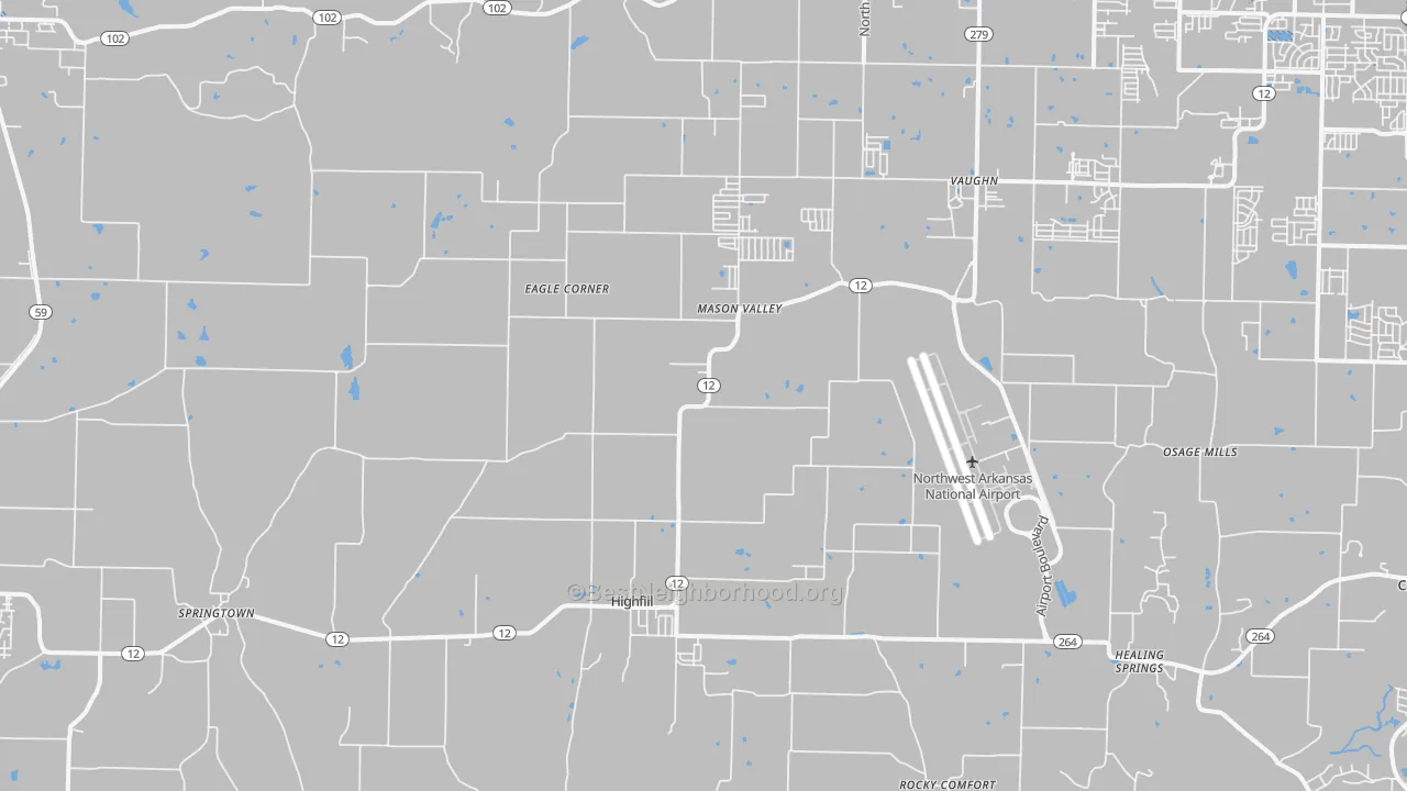 Transit Grade map of Highfill, AR
