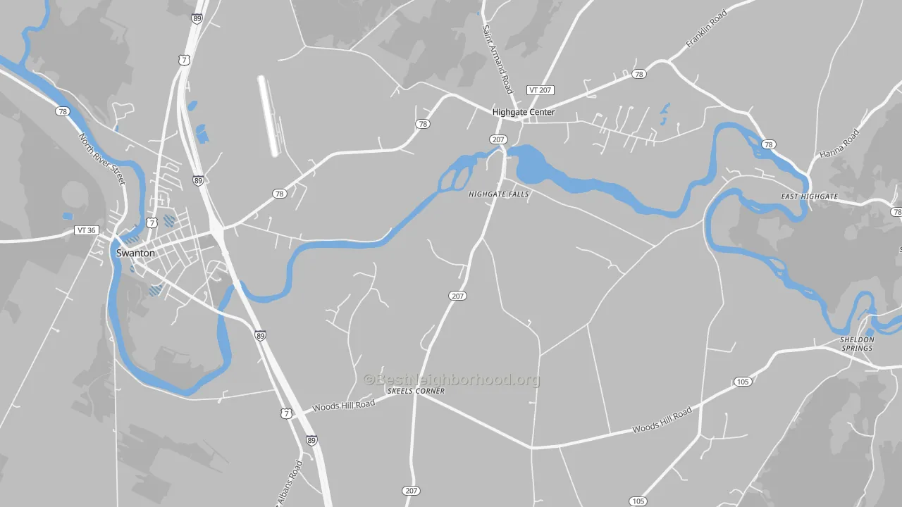 Transit Grade map of Highgate Falls, VT