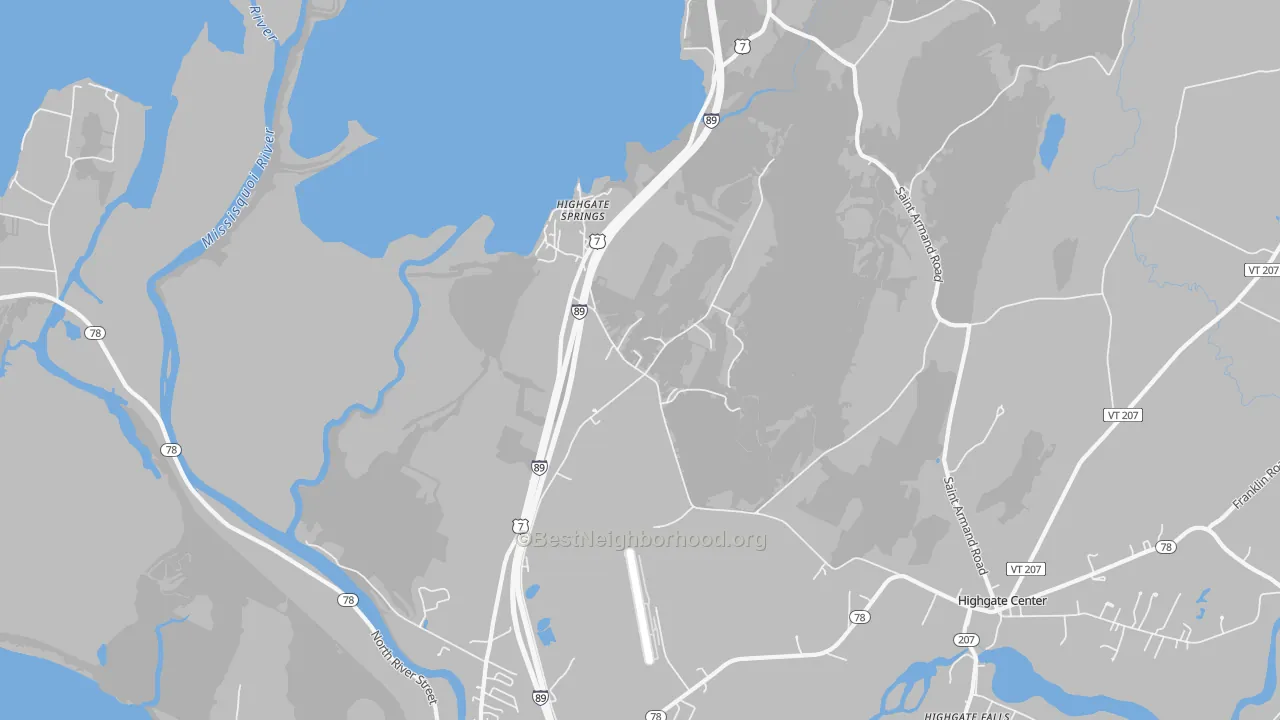 Transit Grade map of Highgate Springs, VT