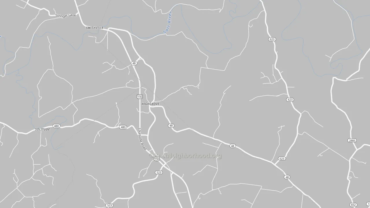 Transit Grade map of Highgrove, KY