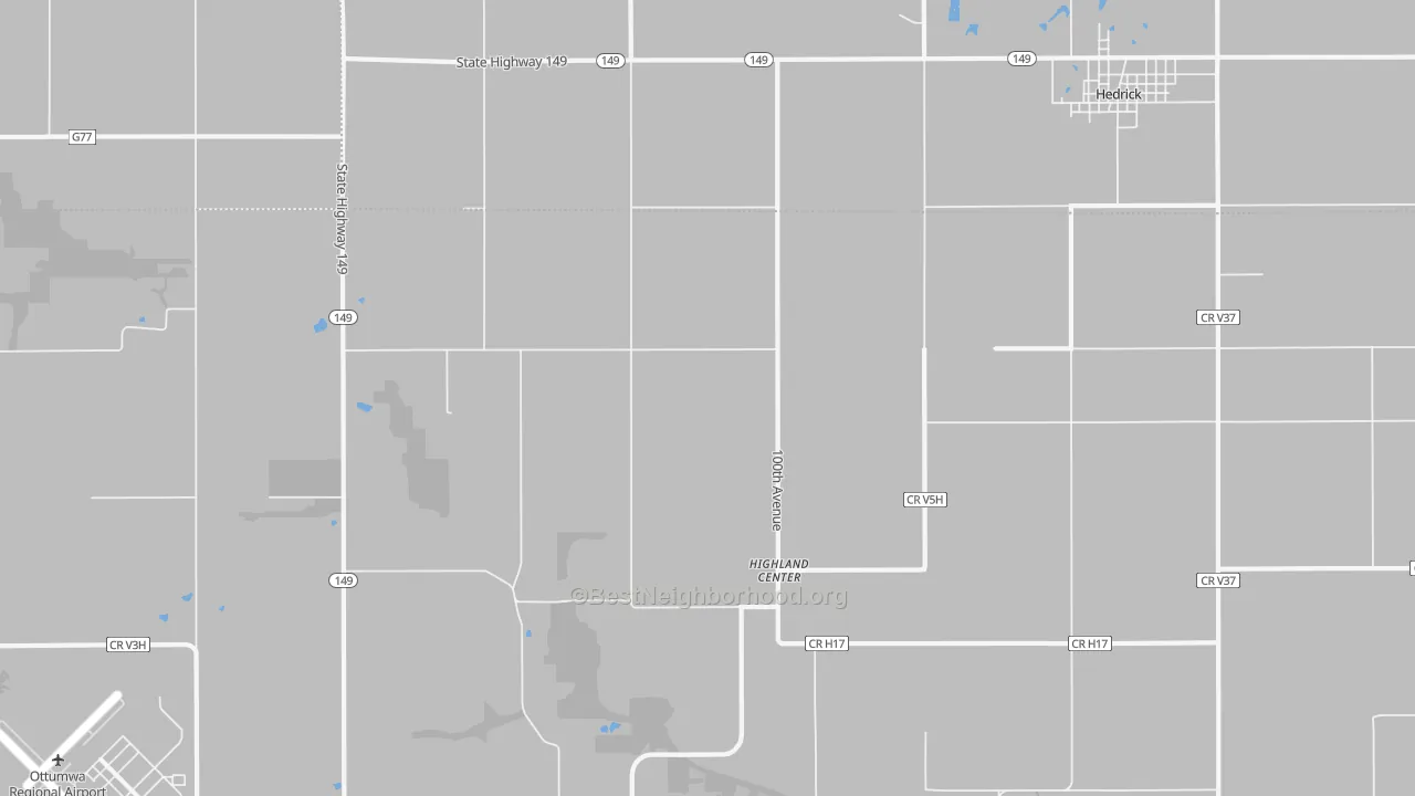 Transit Grade map of Highland Center, IA