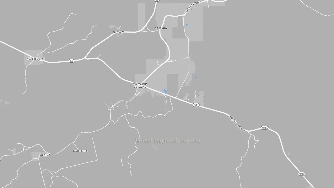 Transit Grade map of Highland Corners, PA