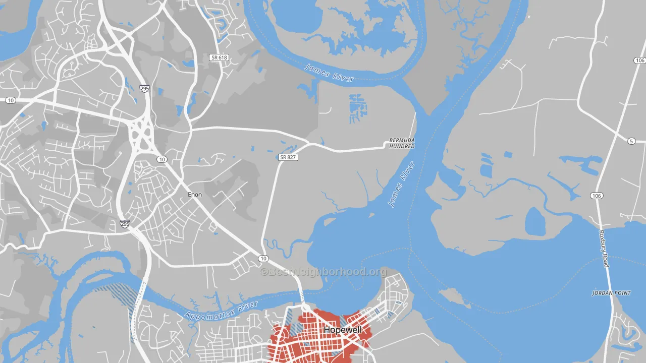 Transit Grade map of Highland Park, VA