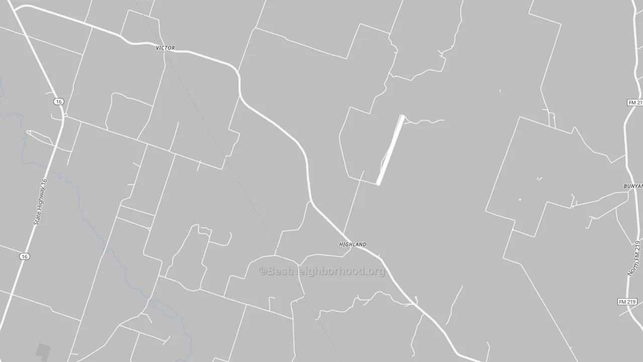 Transit Grade map of Highland, TX
