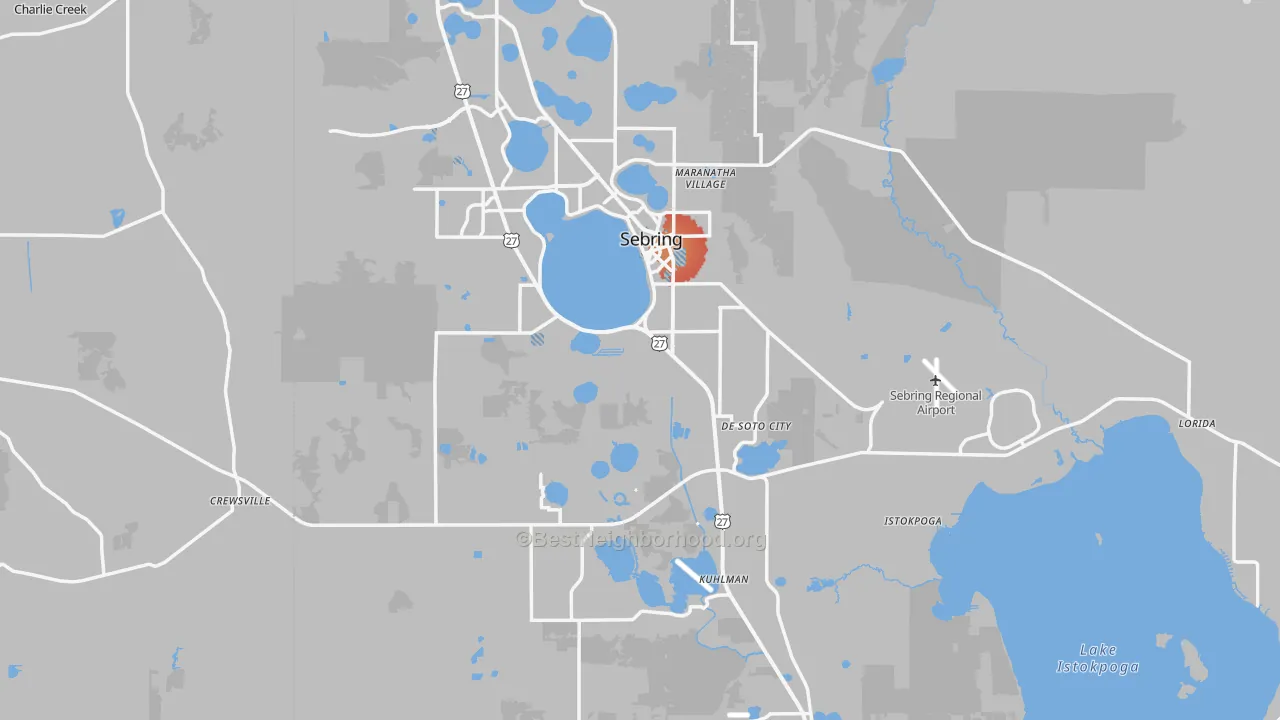 Transit Grade map of Highlands County, FL