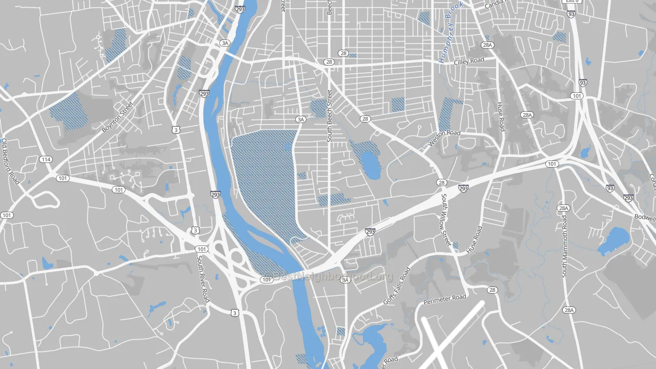 Transit Grade map of Highlands, Manchester, NH