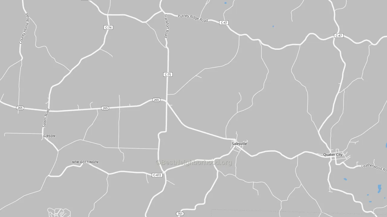 Transit Grade map of Highlandtown, OH