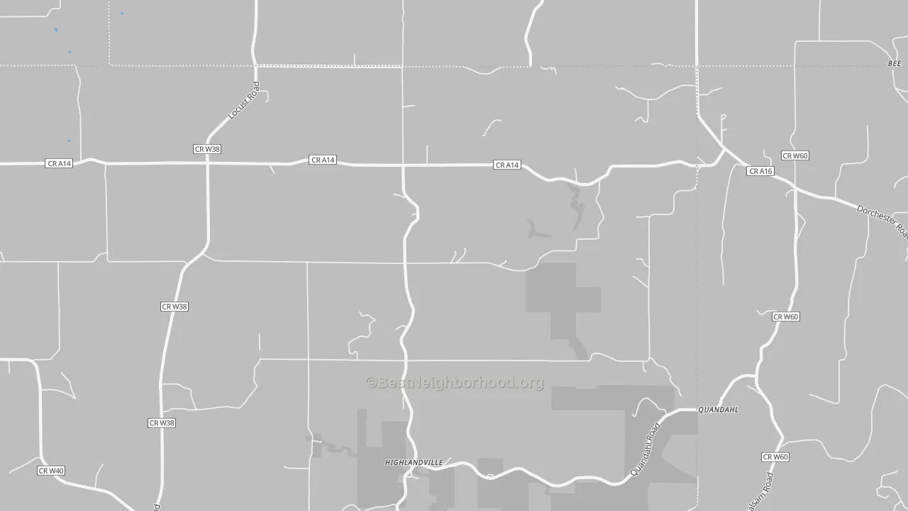 Transit Grade map of Highlandville, IA