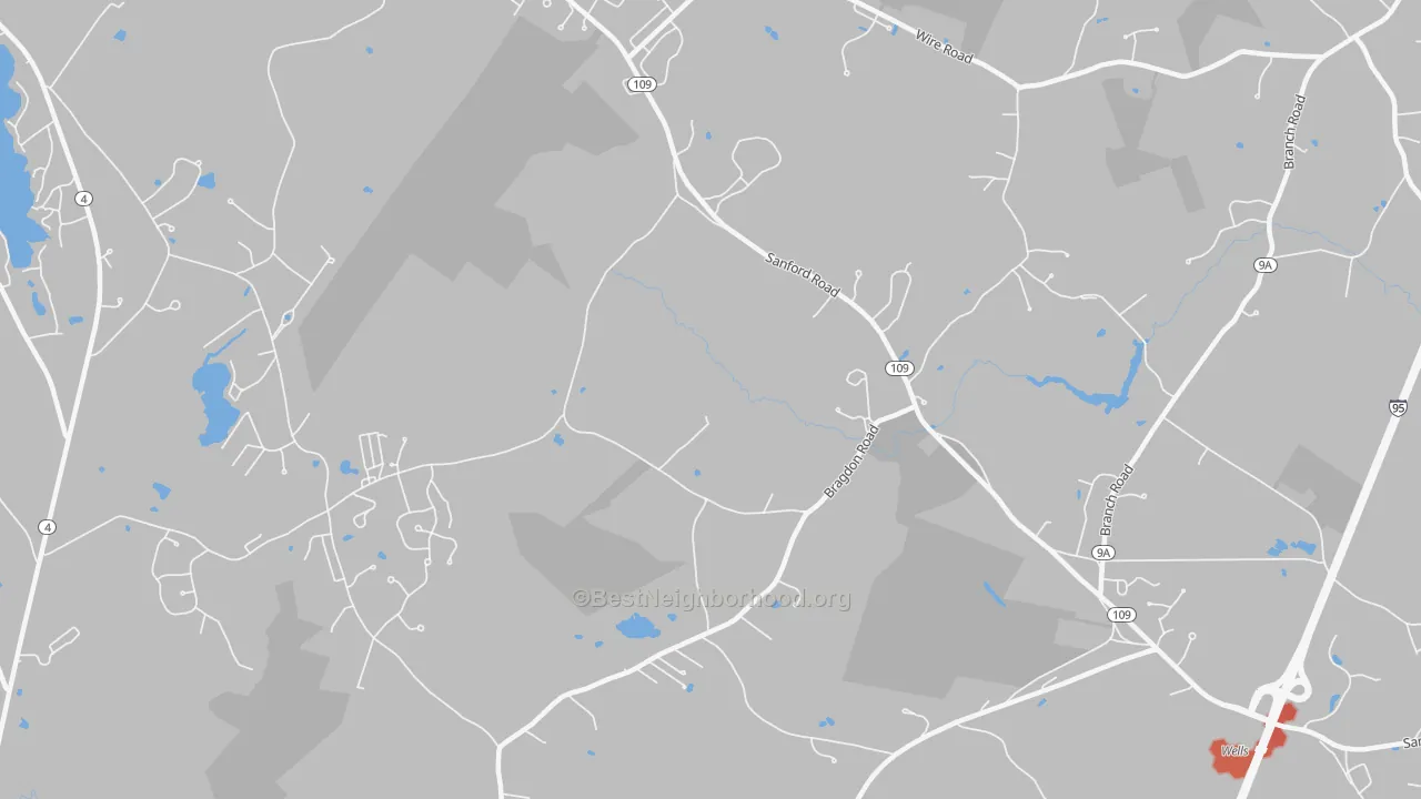 Transit Grade map of Highpine, ME