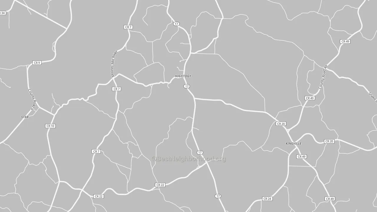 Transit Grade map of Hightogy, AL