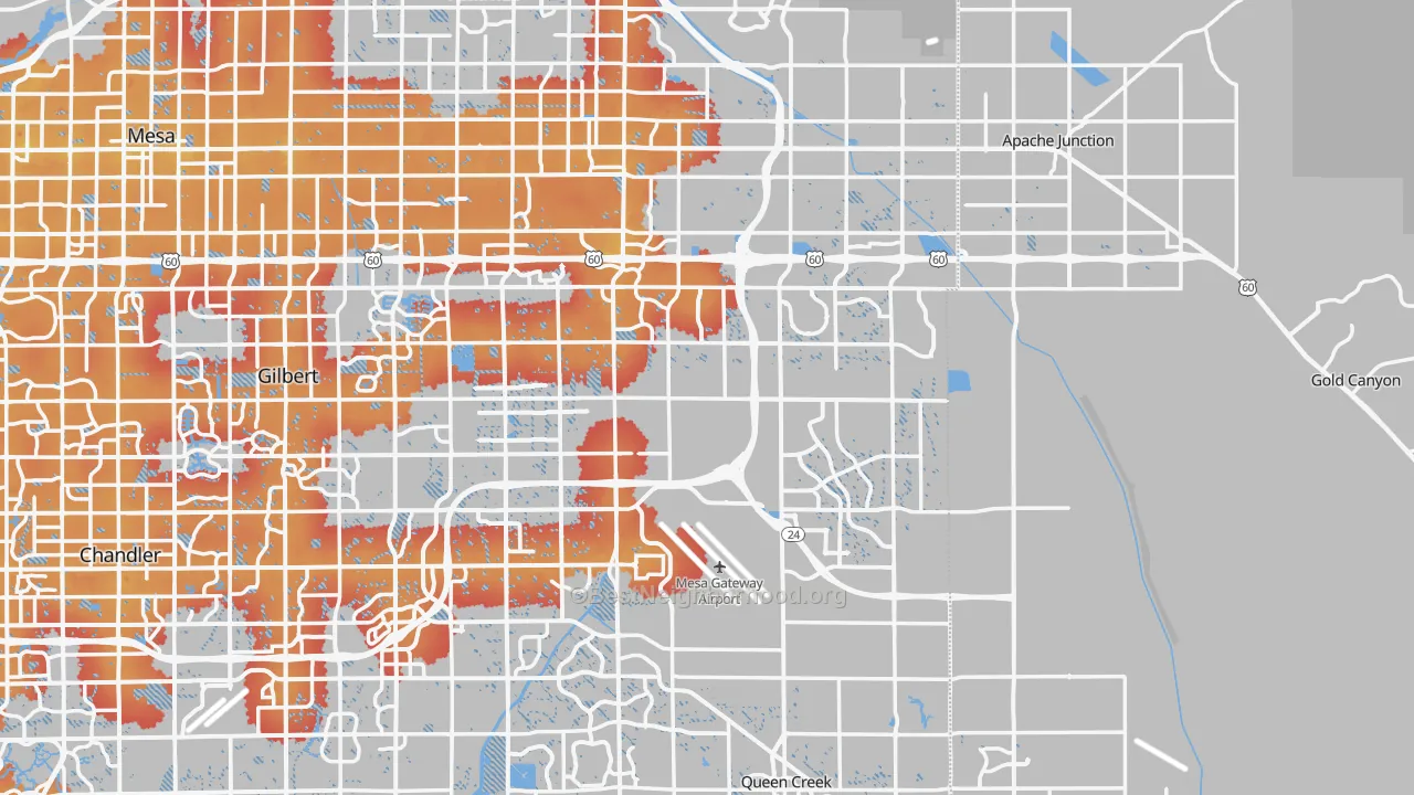 Transit Grade map of Higley, AZ