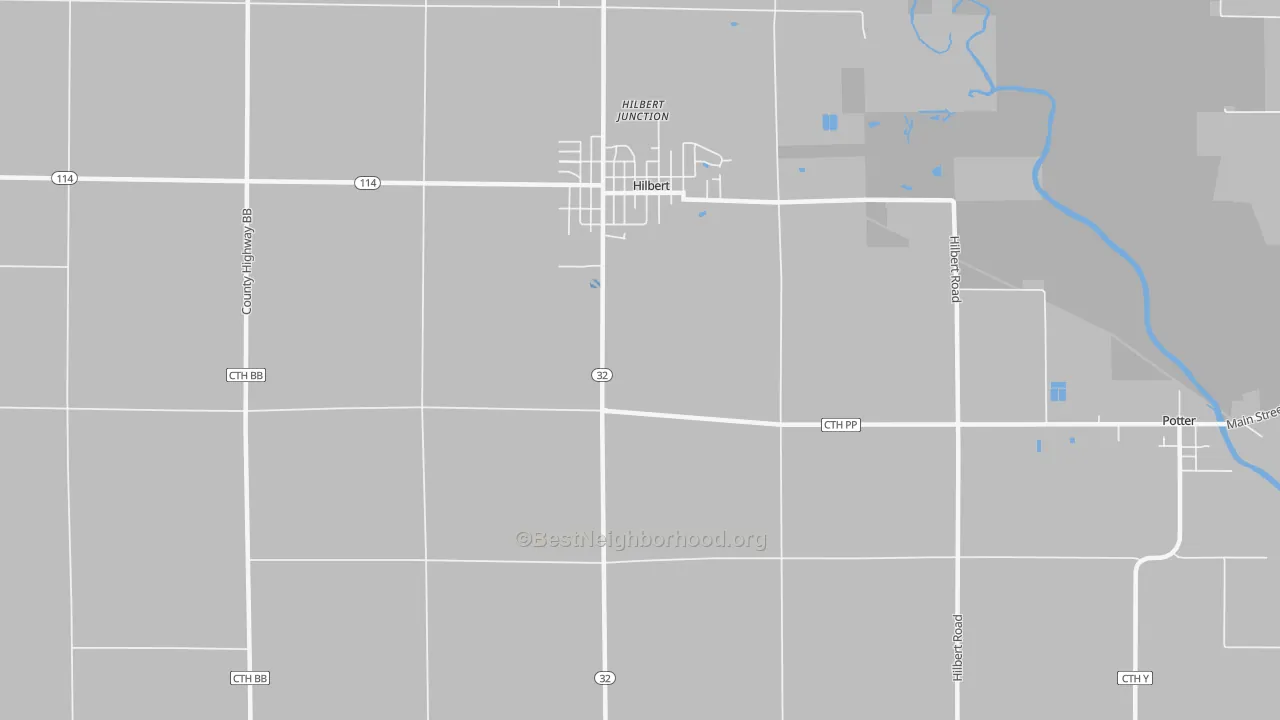 Transit Grade map of Hilbert Junction, WI